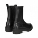 Botin Plataforma Piel Negro  UNISA