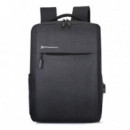 MOCHILA PHOENIX MICHIGAN 15.6 BLACK + CABLE USB