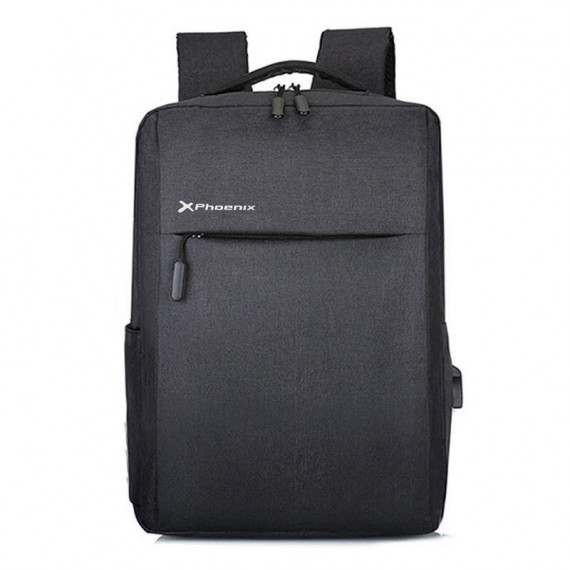 MOCHILA PHOENIX MICHIGAN 15.6 BLACK + CABLE USB