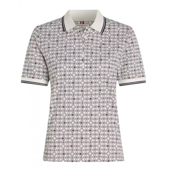 TOMMY HILFIGER - Reg Aop Pique Polo Ss - 0I2 - F|WW0WW43516/0I2