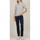 TOMMY HILFIGER - Reg Aop Pique Polo Ss - 0I2 - F|WW0WW43516/0I2