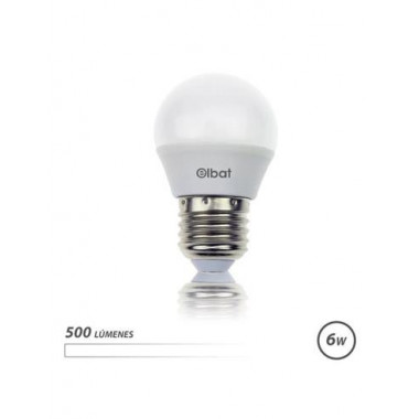 ELBAT Bombilla Led G45 E27 6W,500 Lumenes, 6500K ,luz Fria EB0487