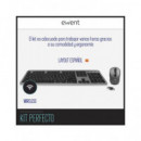 EWENT Teclado+raton Inalambrico  USB A/tipo C EW3272