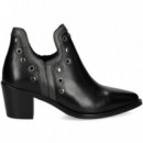 Botin Cowboy Tachas Piel Negro  VEXED SHOES COMPANY