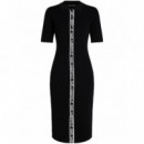 KARL LAGERFELD - Sslv Logo Knit Dress - 999 - 246W1320/999