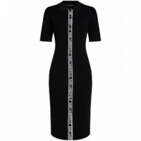 KARL LAGERFELD - Sslv Logo Knit Dress - 999 - 246W1320/999