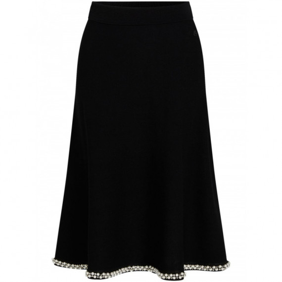 KARL LAGERFELD - a Line Pearl Knit Skirt - 999 - 246W1207/999