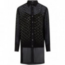 KARL LAGERFELD - Rhinestone Degrade Tunic - 999 - 246W1607/999