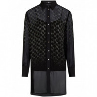 KARL LAGERFELD - Rhinestone Degrade Tunic - 999 - 246W1607/999