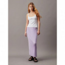 Woven Label Sweater Skirt Pastel Lilac  CALVIN KLEIN