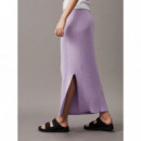 Woven Label Sweater Skirt Pastel Lilac  CALVIN KLEIN