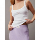 Woven Label Sweater Skirt Pastel Lilac  CALVIN KLEIN