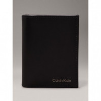 Ck Smooth Bifold 6CC W/coin Ck Black  CALVIN KLEIN