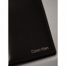 Ck Smooth Bifold 6CC W/coin Ck Black  CALVIN KLEIN