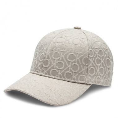 Monogram Jacquard Cap Chanterelle Mono J  CALVIN KLEIN