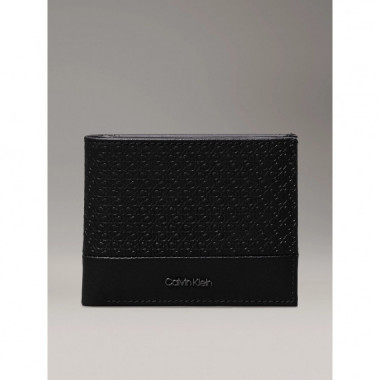 Nano Mono Bifold 5CC W/coin Black Nano M  CALVIN KLEIN