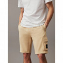 Monologo Badge Short Pale Khaki  CALVIN KLEIN