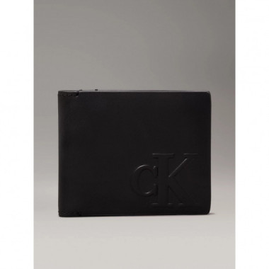 Logo Emboss Bifold W/coin Black  CALVIN KLEIN