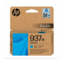 HP Cartucho 4S6W6NE Cian Nº 937E