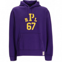 Polo RALPH LAUREN - POHOODM2-LONG Sleeve-sweatshirt - Chalet Purple - 710950758001/CHALET Purple