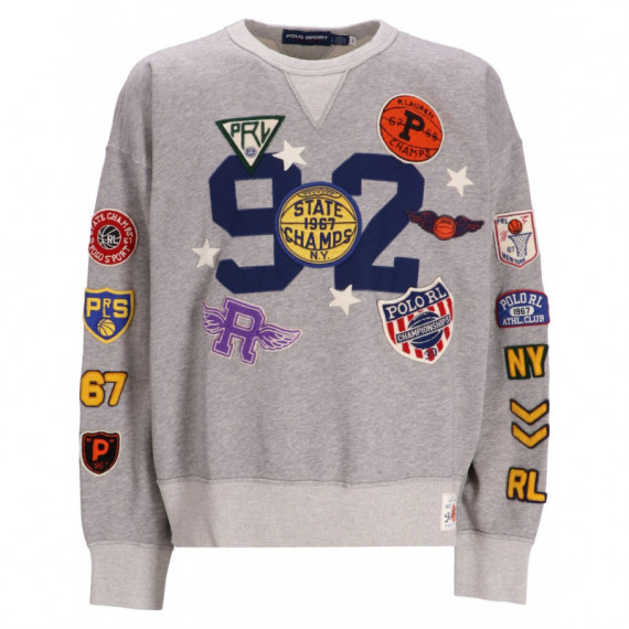 Polo RALPH LAUREN - LSCNVFM1-LONG Sleeve-sweatshirt - Andover Heather - 710950755001/ANDOVER Heather