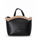 KARL LAGERFELD - K/circle Sp Sm Tote Shearling - A999 - 246W3084/A999