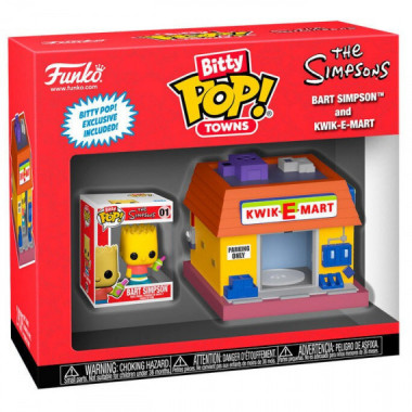 Figura Bitty Pop Town Bart y el Badulaque los Simpsons  FUNKO