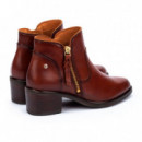 PIKOLINOS Botas con Cremallera y Tacón Medio W2D-8674-COGNAC