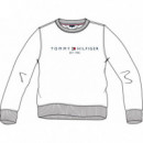 Tommy Logo Sweatshirt White  TOMMY HILFIGER