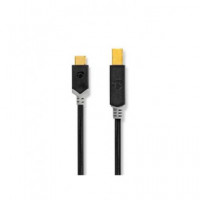 NEDIS Cable Impresora Tipo C a USB B 2.0 2MTRS Negro CCBW60651AT20