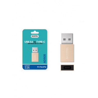 ACCETEL Adaptador 3.0  Tipo-c/h a Usb/m AD505