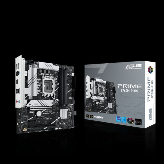 ASUS Placa Base Prime B760M-PLUS LGA1700 Matx Intel® de 14.ª, 13.ª y 12.ª/ 4XDDR5 / Hdmi/ Dp/ 4X Sata/ 2XM.2/ 5XUSB3.2/ 1XUSB-C