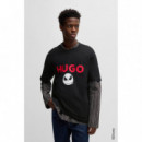 Camiseta HUGO X Disney con Logo de la Colección Pesadilla Antes de Navidad de HUGO