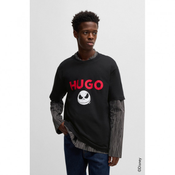 Camiseta HUGO X Disney con Logo de la Colección Pesadilla Antes de Navidad de HUGO