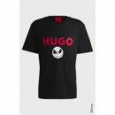 Camiseta HUGO X Disney con Logo de la Colección Pesadilla Antes de Navidad de HUGO