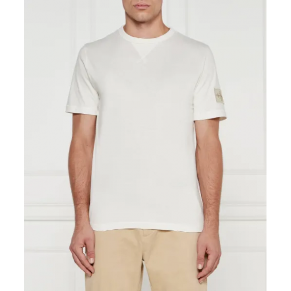 Camiseta CALVIN KLEIN Badge Tee Crema