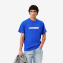 Camisetas Hombre Camiseta LACOSTE Corte Clásico con Logotipo Azul