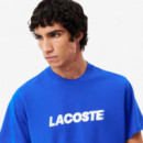 Camisetas Hombre Camiseta LACOSTE Corte Clásico con Logotipo Azul