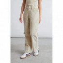 Pantalones Mujer Pantalón 24COLOURS Pana Beige 60844A