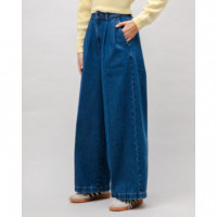 Vaqueros Mujer Pantalón BRAVA FABRICS Wide Leg Pleated