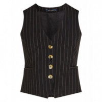 Jerséis y Sudaderas Chaleco KING LOUIE Bianca Gilet Ziggy Black