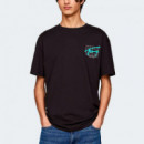 Camiseta Tommy Reg Spray Negro  TOMMY JEANS