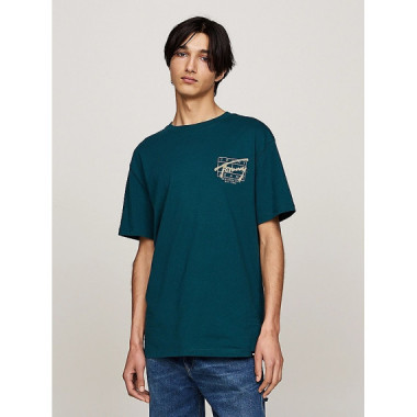 Camiseta Tommy Reg Spray Verde  TOMMY JEANS