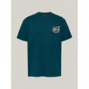 Camiseta Tommy Reg Spray Verde  TOMMY JEANS