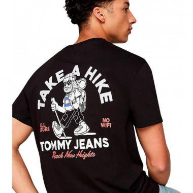 Camiseta Tommy Reg Outdoors Take A Hike Negro