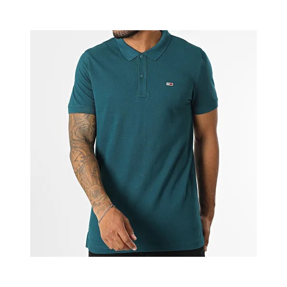 Polo Tommy Tjm Slim Placket Verde  TOMMY JEANS