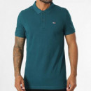 Polo Tommy Tjm Slim Placket Verde  TOMMY JEANS