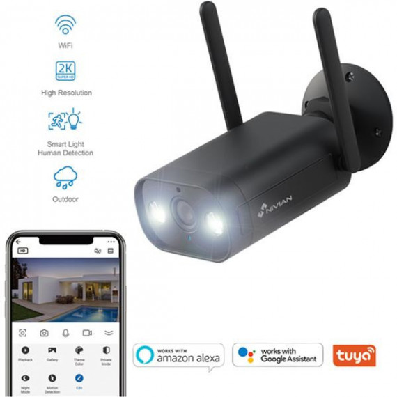 Camara Vigilancia NIVIAN Exterior Wifi