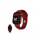 KSIX Reloj Smartwatch URBAN MINI5 Rojo,Calorias,Notificaciones,Asistente Por Voz,Juegos