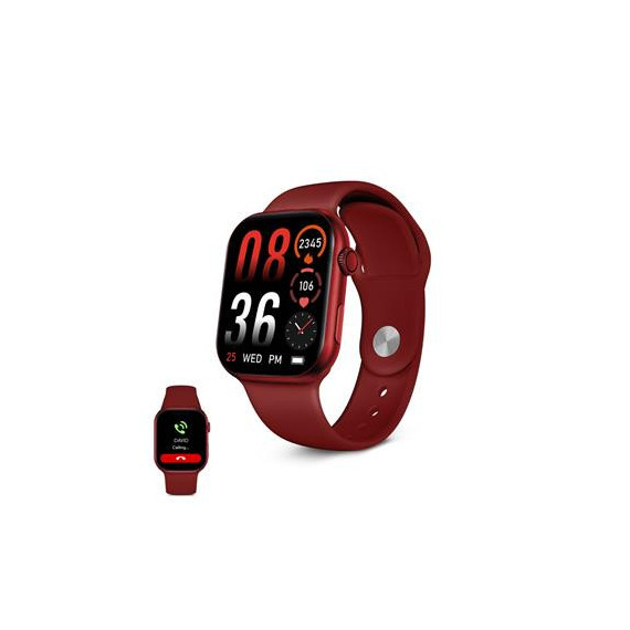 KSIX Reloj Smartwatch URBAN MINI5 Rojo,Calorias,Notificaciones,Asistente Por Voz,Juegos